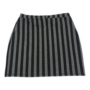 Forever 21 Y2k 90s Mini Skirt Size Small Slanted Stripes Academia Preppy Grunge